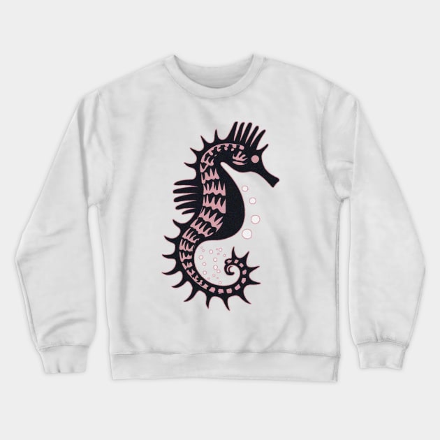 Seahorse Pink Crewneck Sweatshirt by JnS Merch Store